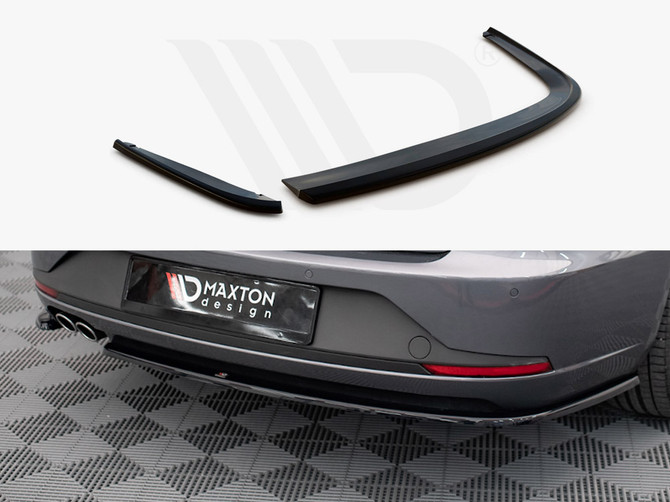 Maxton Design Gloss Black Rear Side Splitters V.1 Seat Leon Fr Sportstourer Mk3 (2012-2016)