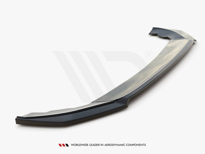 Maxton Design Gloss Black Front Splitter V4 Seat Leon Fr Mk4 (2020-)