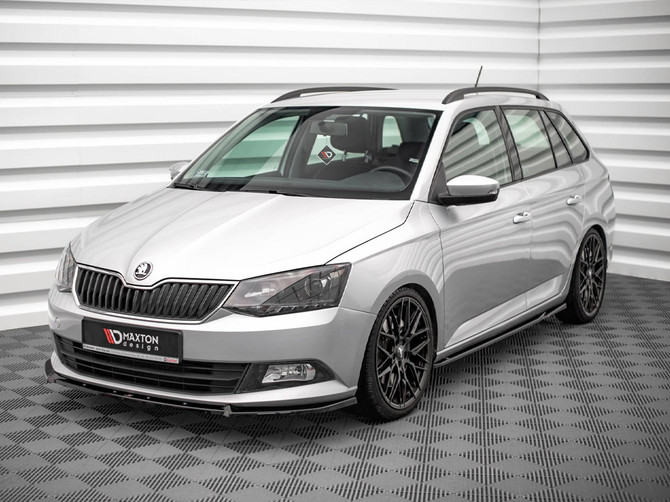 Maxton Design Gloss Black Side Skirts Diffusers Skoda Fabia Mk3 (2014-2019)