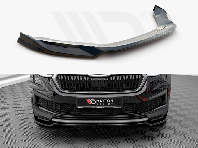 Maxton Design Gloss Black Front Splitter V.2 Skoda Kodiaq Mk1 Facelift (2021-)