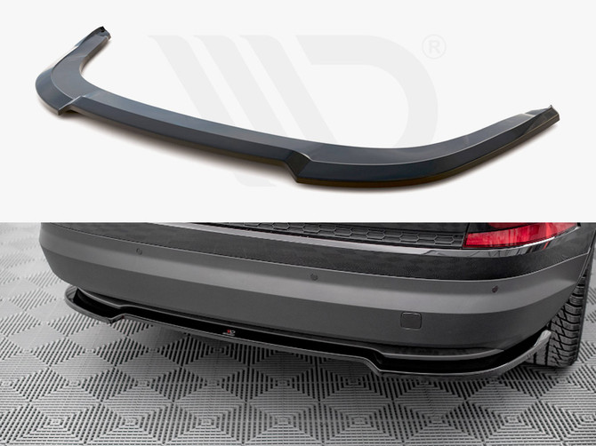 Maxton Design Gloss Black Central Rear Splitter Skoda Kodiaq Mk1 Facelift (2021-)