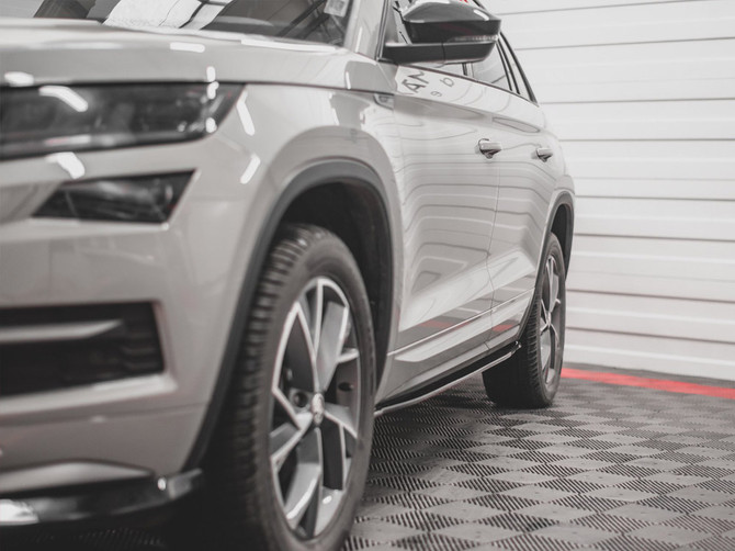 Maxton Design Gloss Black Side Skirts Diffusers Skoda Kodiaq Mk1 Sportline / VRS (2017-)