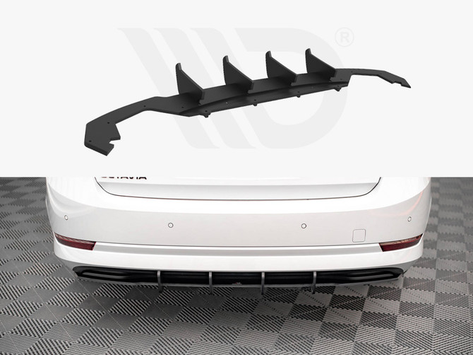 Maxton Design Black Street Pro Rear Diffuser Skoda Octavia Mk4 (2019-)