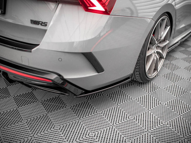 Maxton Design Gloss Black Rear Side Splitters V.4 Skoda Octavia Rs Mk4 (2020-)