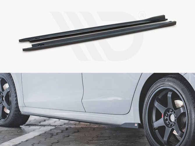 Maxton Design Gloss Black Side Skirts Diffusers V3 Skoda Octavia Rs Mk4 (2020-)