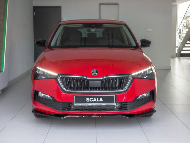 Maxton Design Gloss Black Front Splitter V.2 Skoda Scala (2019-Up)