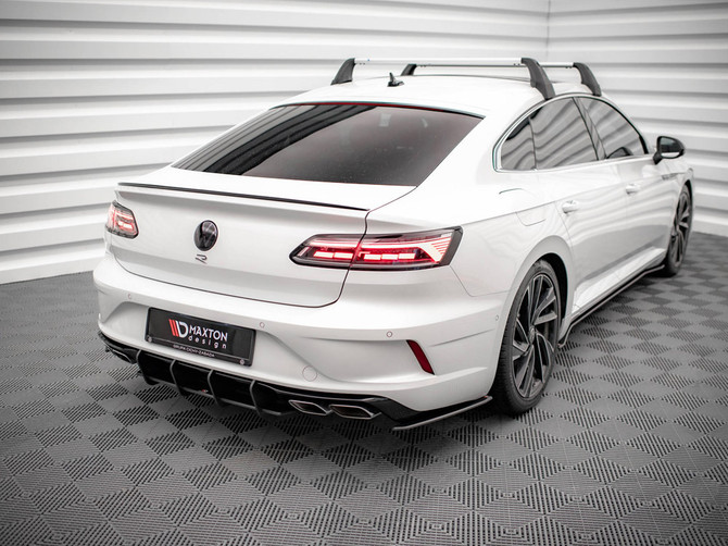Maxton Design Black Street Pro Rear Side Splitters VW Arteon R (2020-)