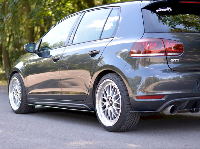 Maxton Design Gloss Black Side Skirts Diffusers VW Golf Mk6 GTI/ Gtd (2008-2012)
