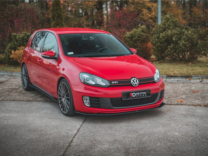 Maxton Design Black Racing Durability Front Splitter V3 VW Golf GTI Mk6 (2008-2012)