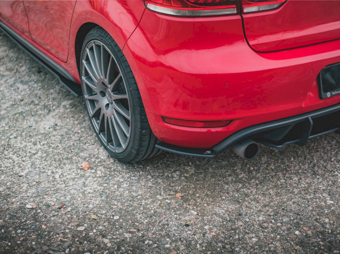 Maxton Design Black Racing Durability Rear Side Splitters VW Golf GTI Mk6 (2008-2012)