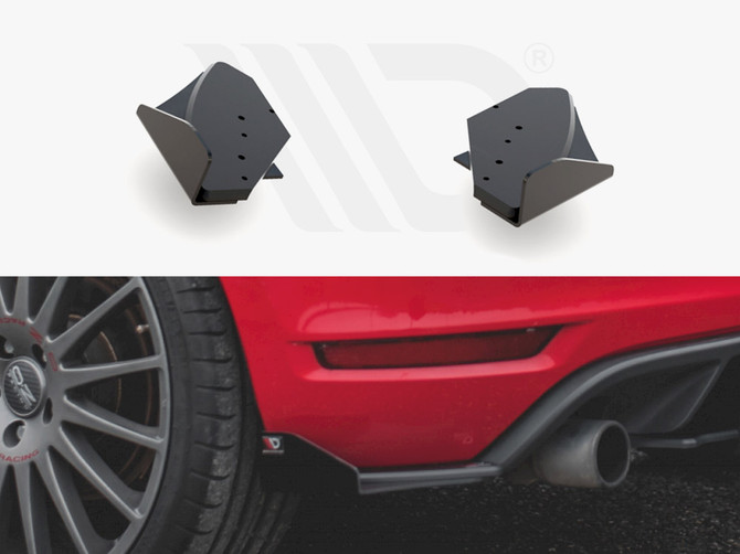 Maxton Design Black + Gloss Flaps Racing Durability Rear Side Splitters (+Flaps) VW Golf GTI Mk6 (2008-2012)