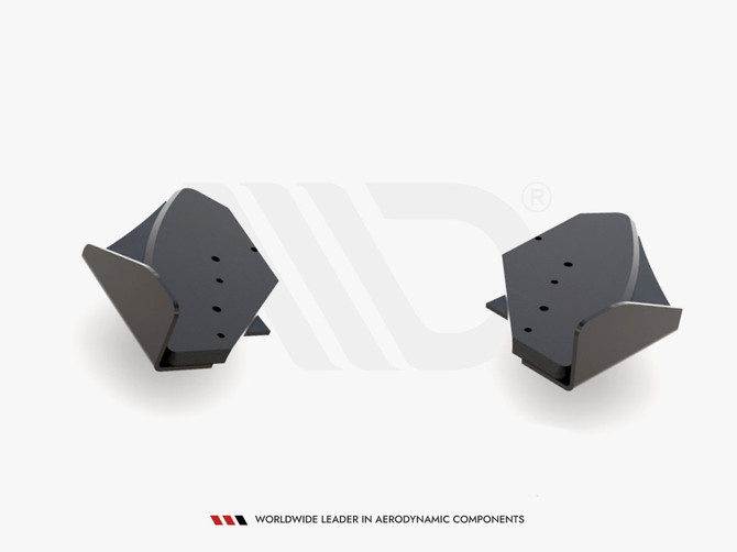 Maxton Design Black + Gloss Flaps Racing Durability Rear Side Splitters (+Flaps) VW Golf GTI Mk6 (2008-2012)