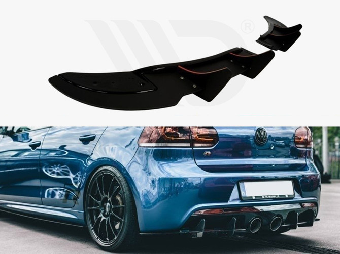 Maxton Design Rear Splitter VW Golf Mk6 R (Cnc) (2008-2012)
