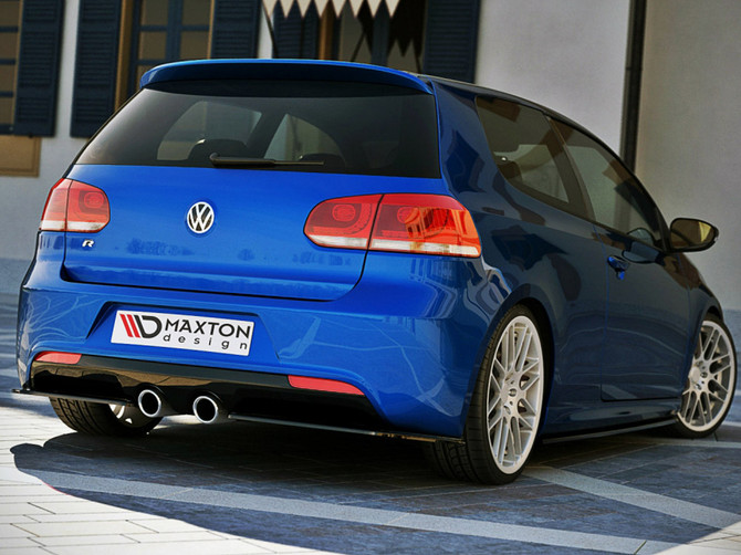 Maxton Design Gloss Black Rear Side Splitters VW Golf Vi R