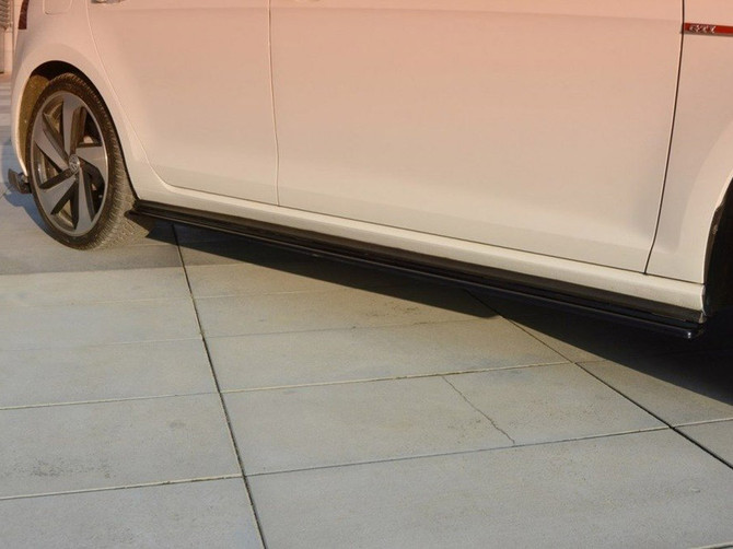 Maxton Design Gloss Black Side Skirts Diffusers VW Golf 7 and 7.5 GTI (2012-2016)