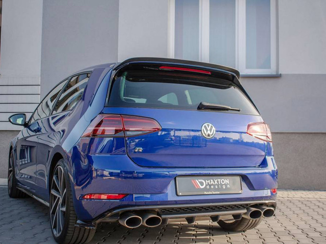 Maxton Design Gloss Black Spoiler Cap VW Golf GTI /R 7.5 (2016-2019)