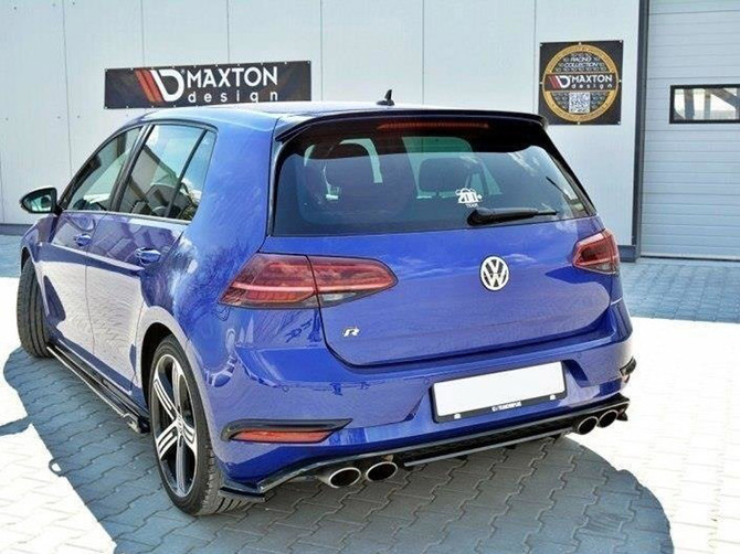 Maxton Design Gloss Black Rear Frames For Lights VW Golf R 7.5 (2017-20)