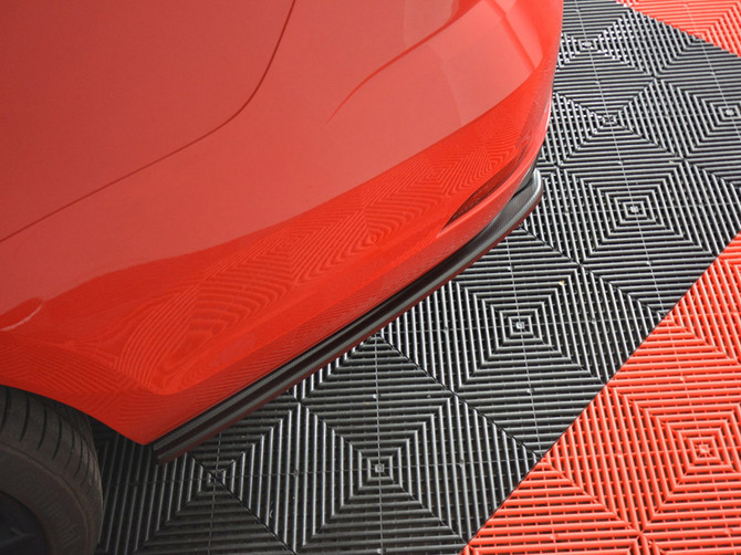 Maxton Design Gloss Black Rear Side Splitters V.1 VW Golf R 7.5 R Estate (2017-2019)