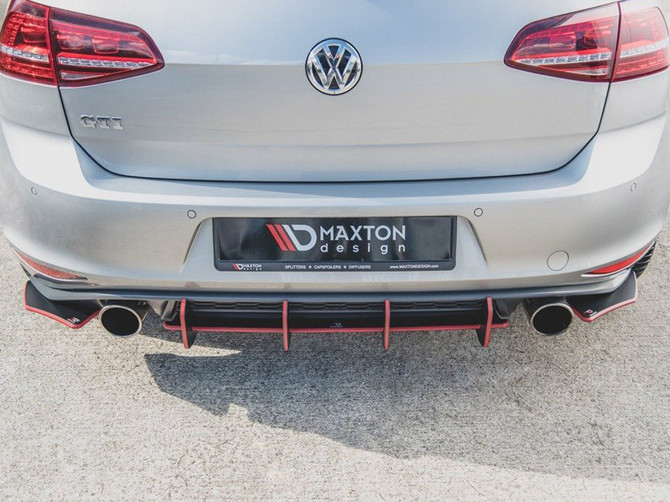 Maxton Design Black Maxton Racing Rear Side Splitters V.2 VW Golf Mk 7 GTI 2013-2016