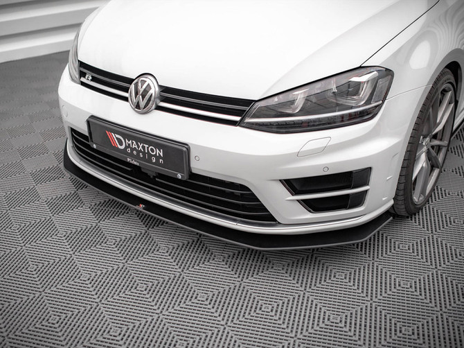 Maxton Design Black Street Pro Front Splitter V.2 VW Golf R Mk7 (2013-2016)