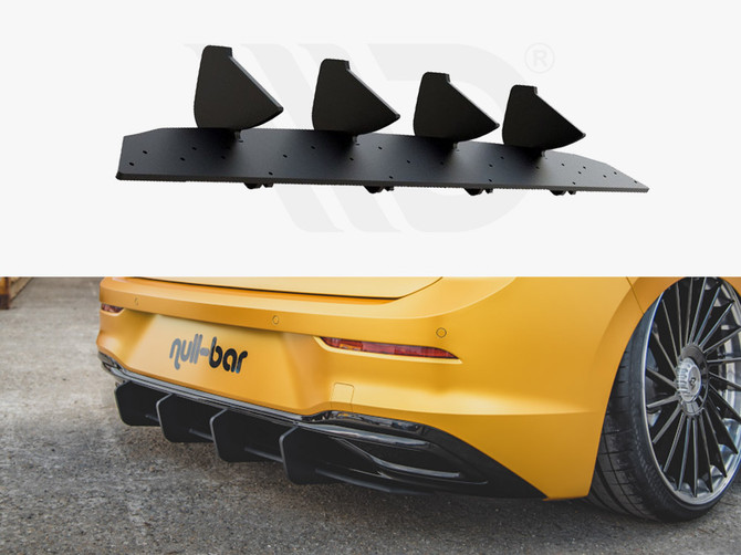 Maxton Design Black Maxton Racing Rear Diffuser V.2 VW Golf Mk8 (2020-)