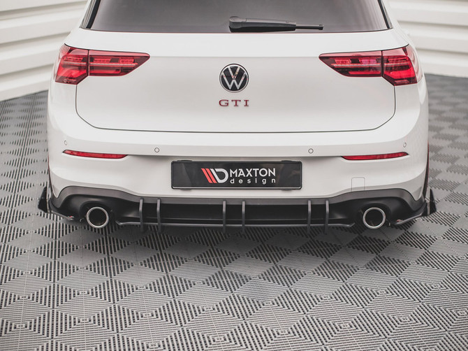 Maxton Design Black Racing Durability Rear Diffuser V2 VW Golf 8 GTI (2020-)
