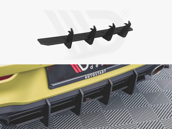Maxton Design Black Racing Durability Rear Diffuser V2 VW Golf 8 GTI Clubsport (2020-)