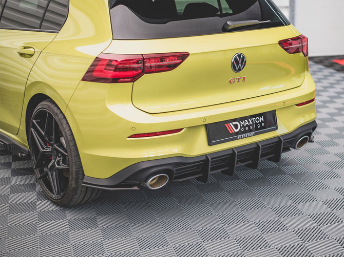 Maxton Design Black Racing Durability Rear Diffuser V2 VW Golf 8 GTI Clubsport (2020-)