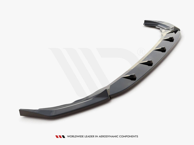 Maxton Design Gloss Black Front Splitter V.2 VW Golf R Mk8 (2020-)