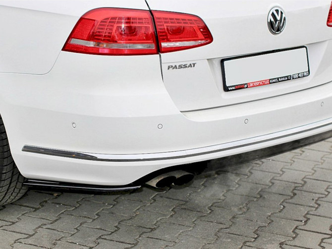 Maxton Design Gloss Black Rear Side Splitters VW Passat B7 R-Line Variant (2010-2014)
