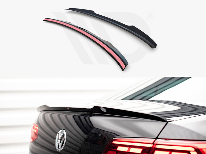 Maxton Design Gloss Black Spoiler Cap VW Passat Sedan B8 Facelift (2019-)