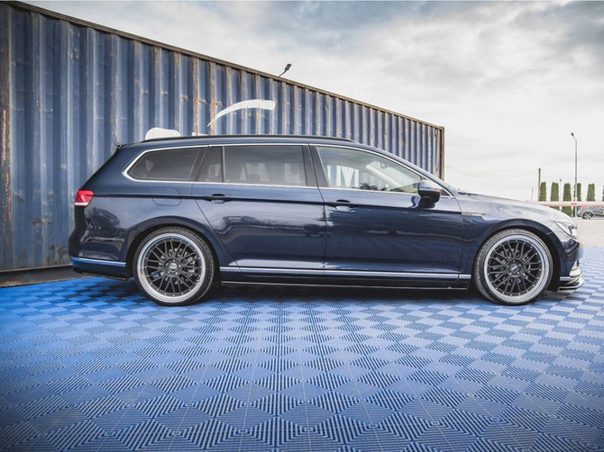 Maxton Design Gloss Black Side Skirts Diffusers VW Passat B8 (2014-2019)