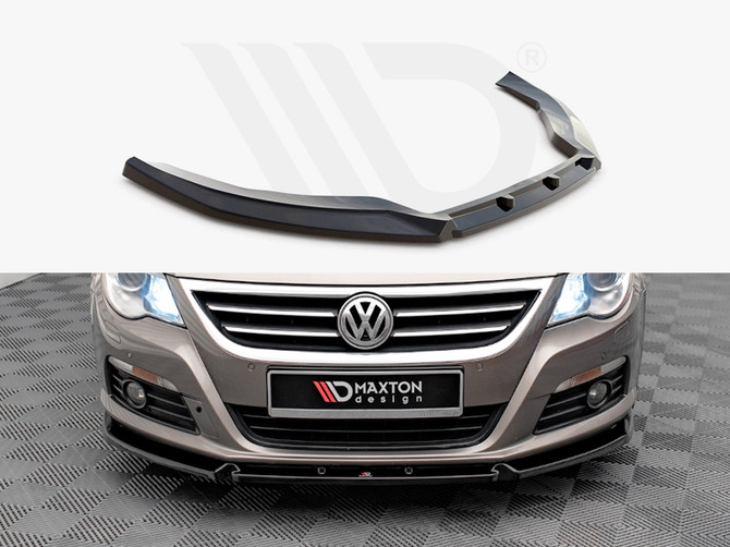 Maxton Design Gloss Black Front Splitter V.3 VW Passat Cc (2008-2012)