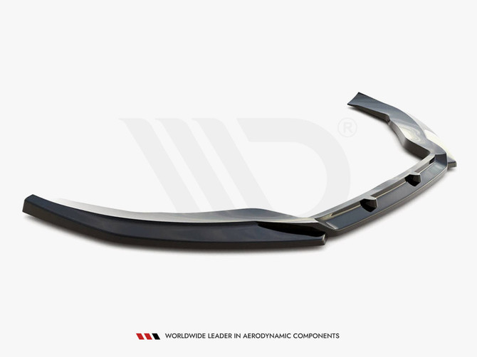 Maxton Design Gloss Black Front Splitter V.4 VW Passat Cc (2008-2012)