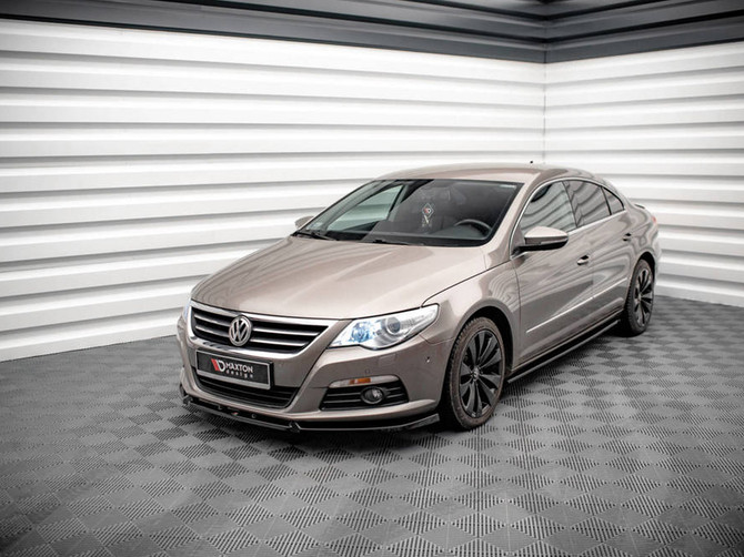 Maxton Design Gloss Black Side Skirts Diffusers V.2 VW Passat Cc (2008-2012)