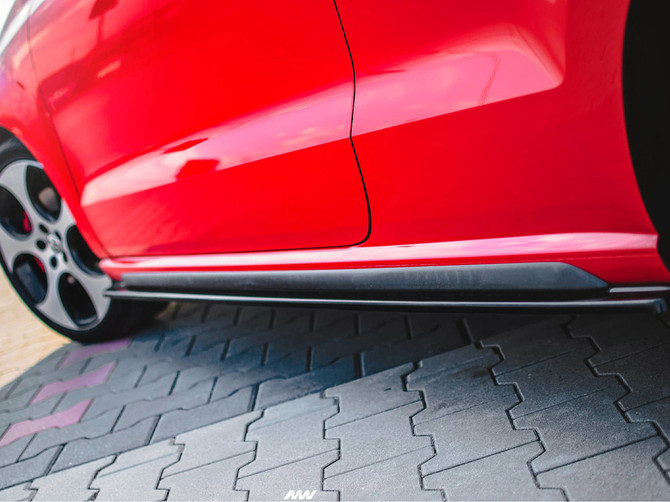 Maxton Design Gloss Black Side Skirts Splitters Volkswagen Polo Mk5 GTI 6R Pre-Facelift (2009-2014)