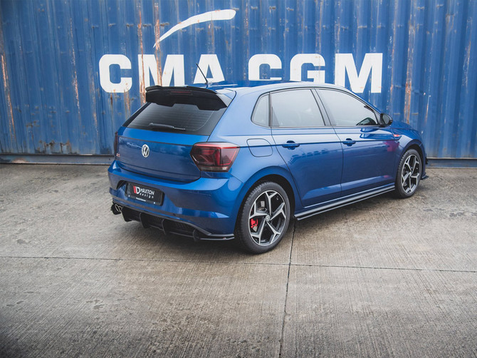 Maxton Design Black Maxton Racing Side Skirts Diffusers VW Polo GTI Mk6 (2017-2021)