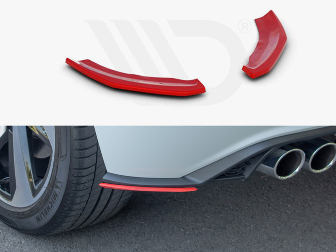 Maxton Design Gloss Black Rear Side Splitters VW Polo Mk6 GTI (2017-2021)