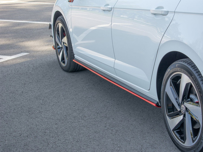 Maxton Design Gloss Black Side Skirts Diffusers VW Polo Mk6 GTI (2017-2021)