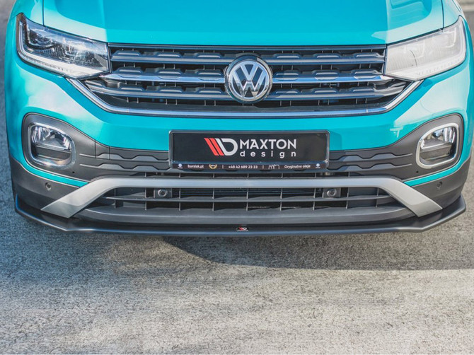 Maxton Design Gloss Black Front Splitter VW T Cross (2018-)