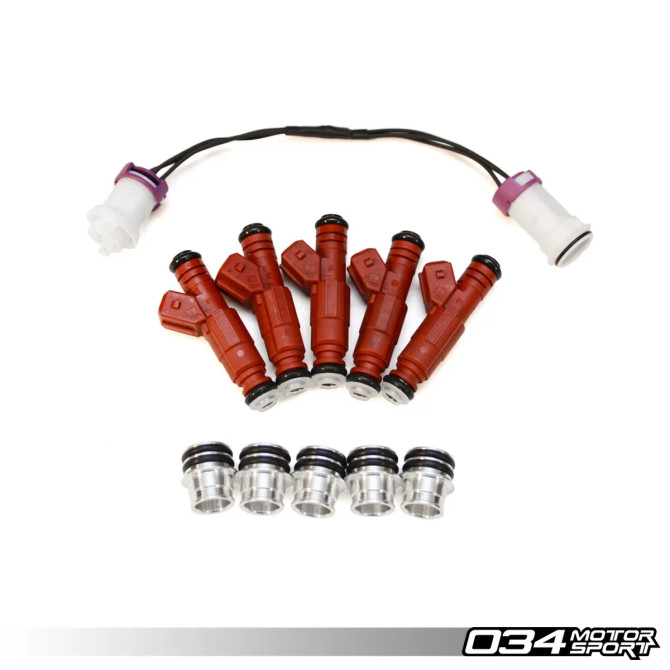 034 Motorsport - Audi 7A EFI Injector Adapter Kit for B3 Audi 80/90/Coupe Quattro I5 20V - IMPROVED