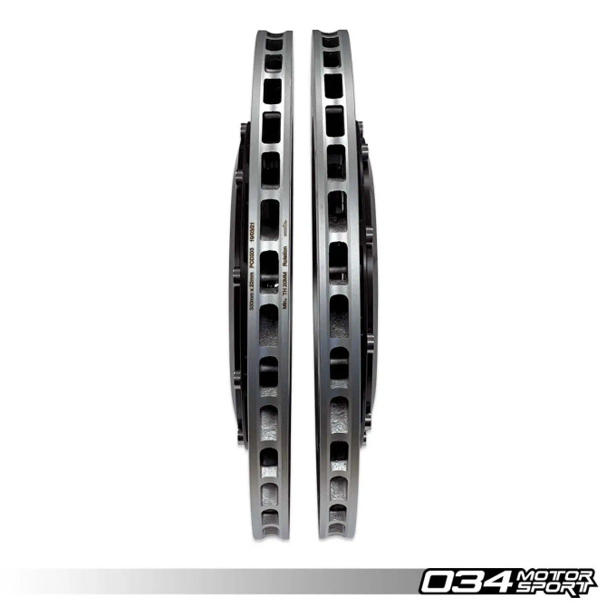 034 Motorsport - 2-Piece Floating Rear Brake Rotor 370mm Upgrade for B9/B9.5 Audi RS4/RS5