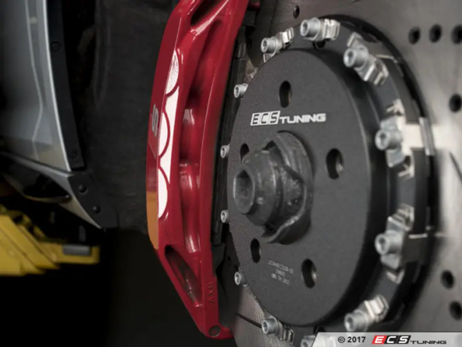 ECS Front & Rear 2-Piece Scalloped Brake Rotor Kit - No Pads  - Audi S4 and S5 B8 