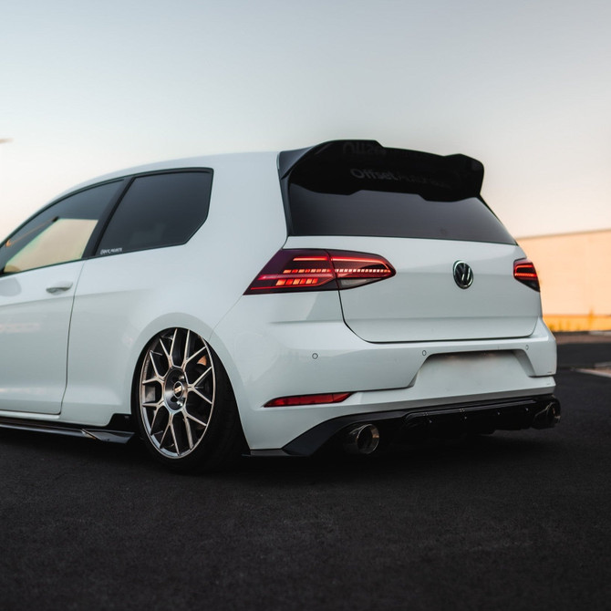 VW Golf GTI Mk7.5 EVO-1 Gloss Black Rear Diffuser by ZAERO (2017-2020)