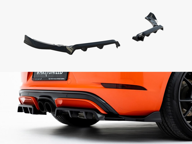 Maxton Design Rear Splitter (Vertical Bars) Porsche 718 Cayman GTS 982c