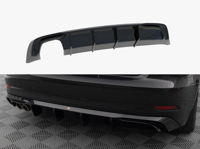 Maxton Design Rear Valance Audi A3 Sportback 8V Facelift (Version with double exhaust tip)