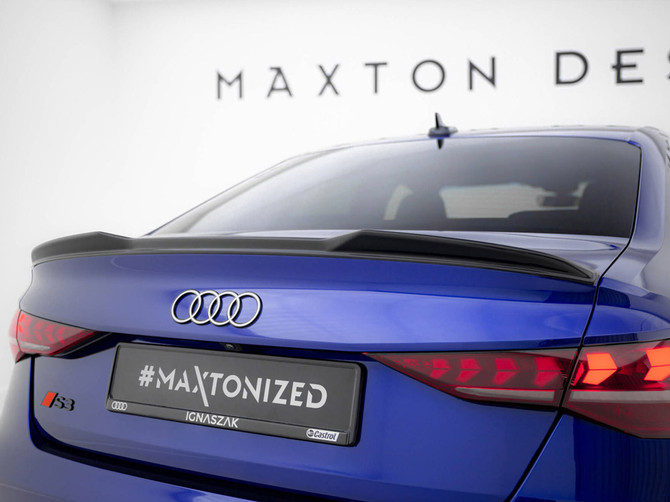 Maxton Design Spoiler CAP 3D Audi A3 S-Line Sedan / S3 Sedan 8Y Facelift