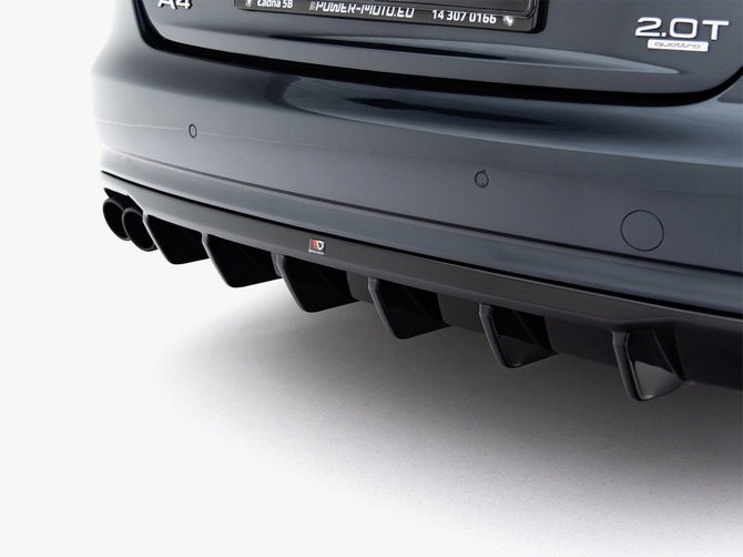 Maxton Design Rear Valance Audi A4 B8 Facelift (Single side dual exhaust version)