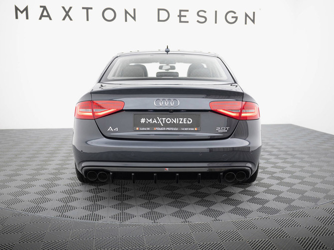 Maxton Design Rear Valance Audi A4 B8 Facelift (Version with dual exhausts on both sides)