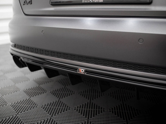 Maxton Design Rear Valance V.1 Audi A4 S-line B9 (Version with single exhaust tips on both sides)